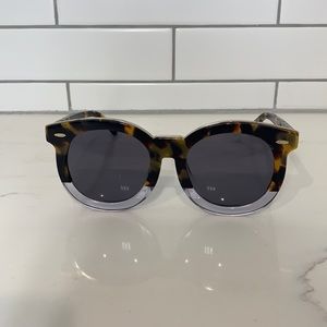 Karen Walker Super Duper in Clear and Thistle